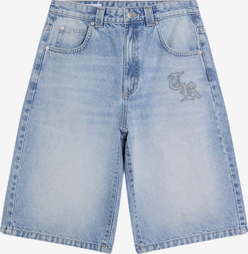 Wide leg Pantaloni di Bershka in blu: frontale