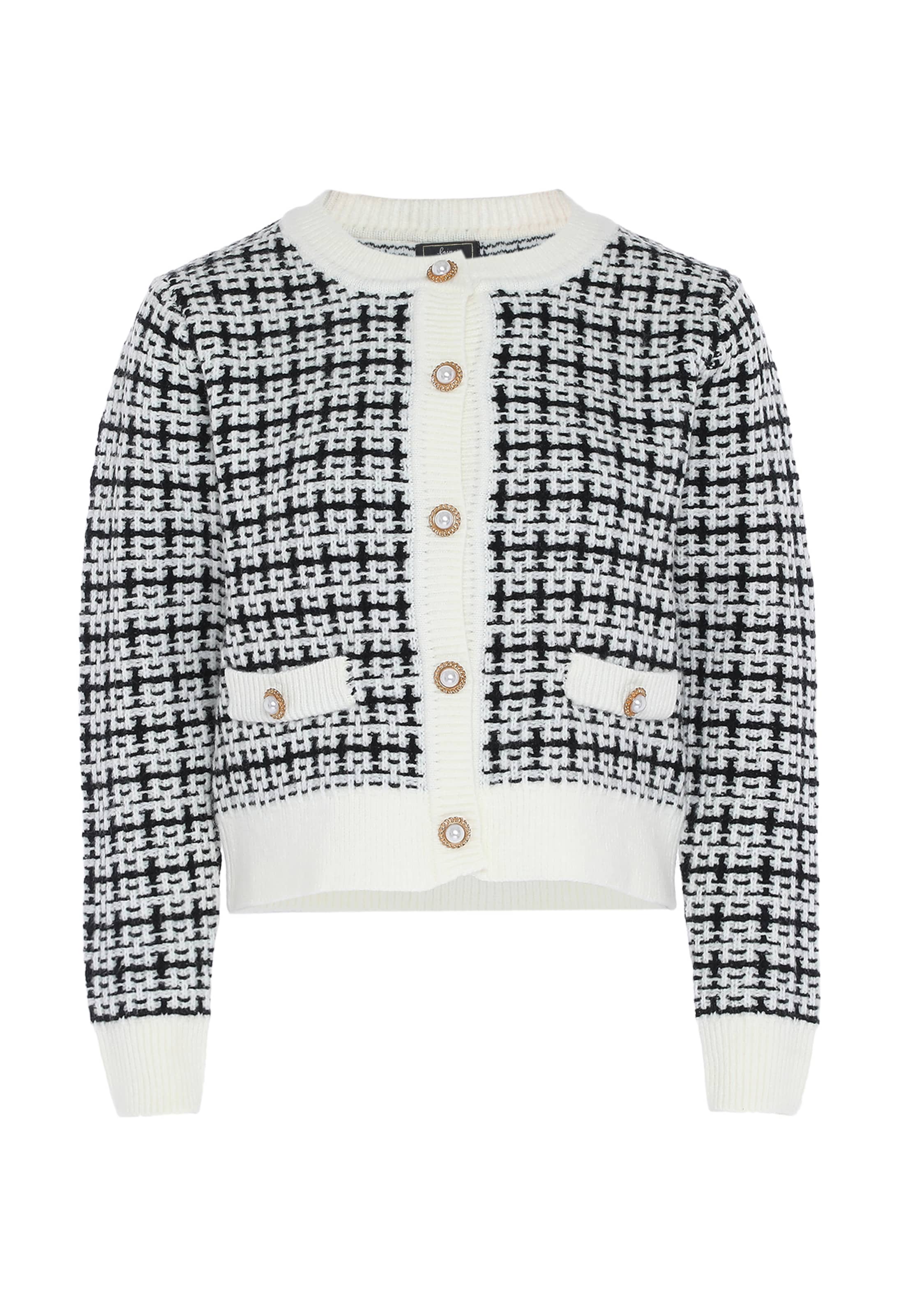 faina Neuletakki värissä valkoinen: etupuoli