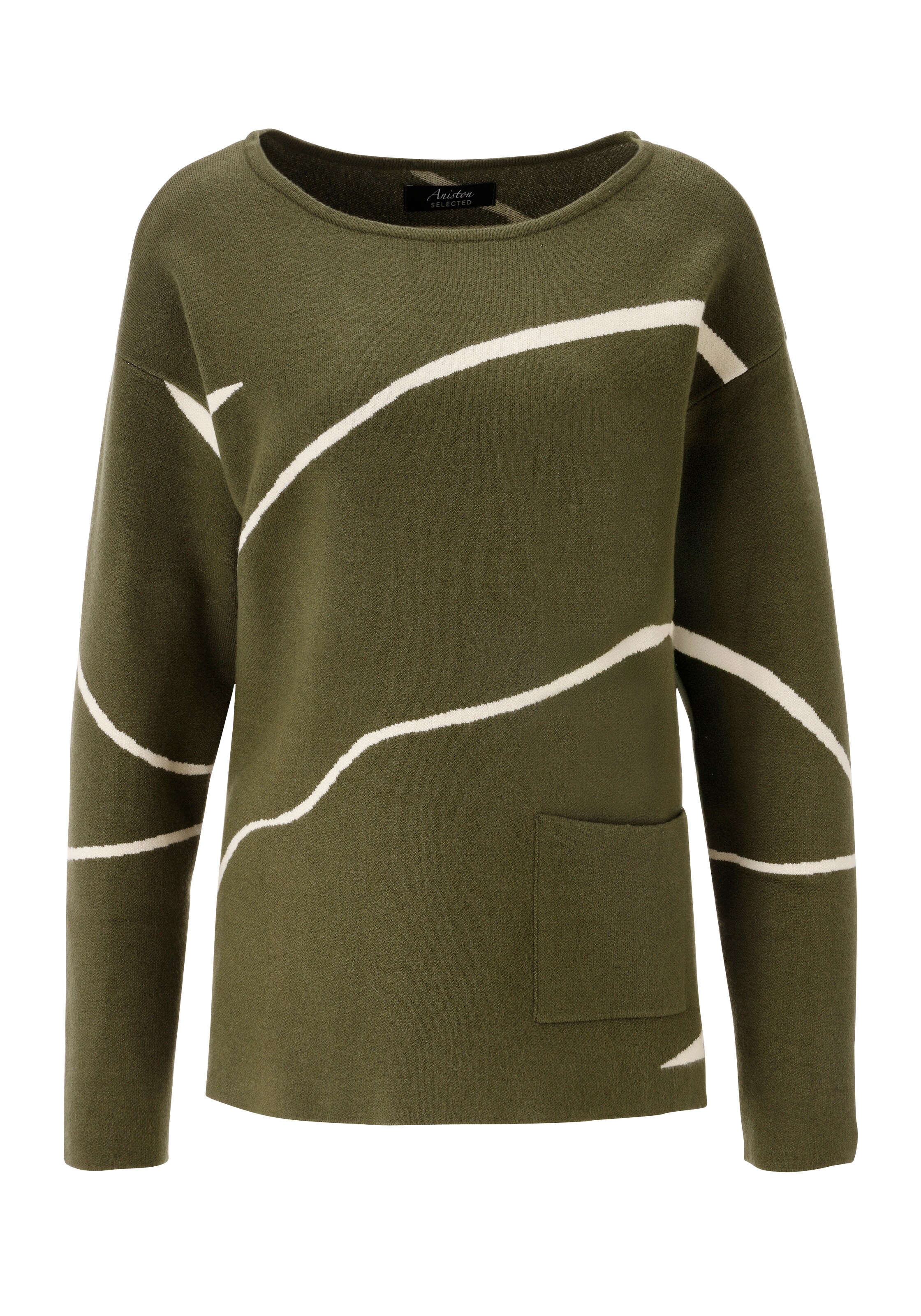 Aniston SELECTED Sweater in Green: front