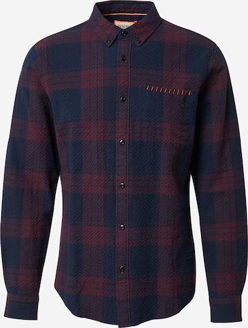 SCOTCH & SODA - Regular Fit Camisa 'SEERSUCKER' em azul: frente