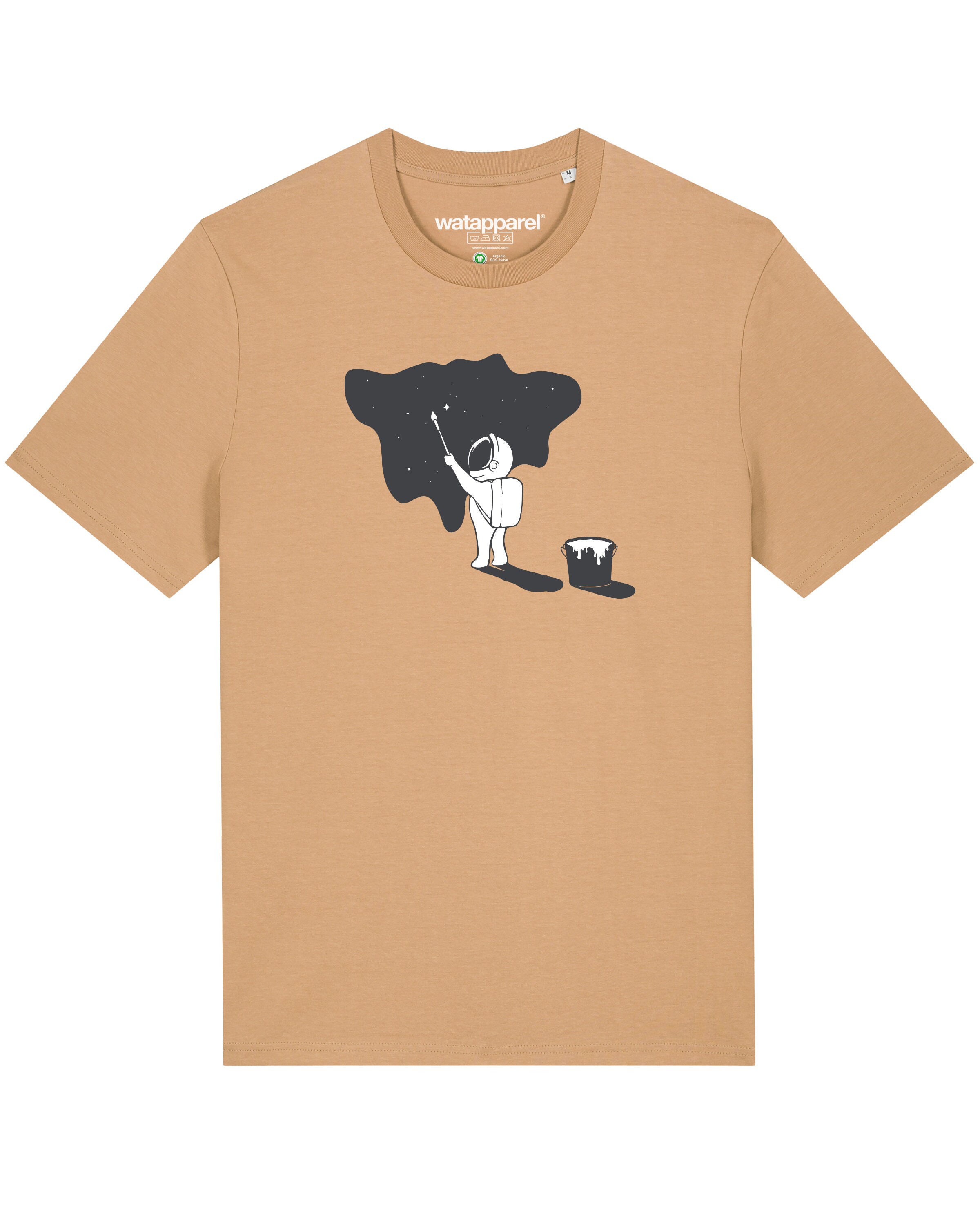 Watapparel Shirt 'Painting space' in Beige: Vorderseite