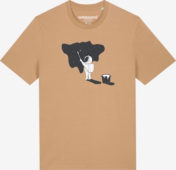 Watapparel Shirt 'Painting space' in Beige: voorkant