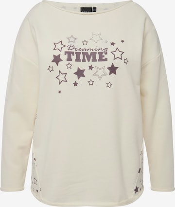 Ulla Popken Sweatshirt in Beige: voorkant