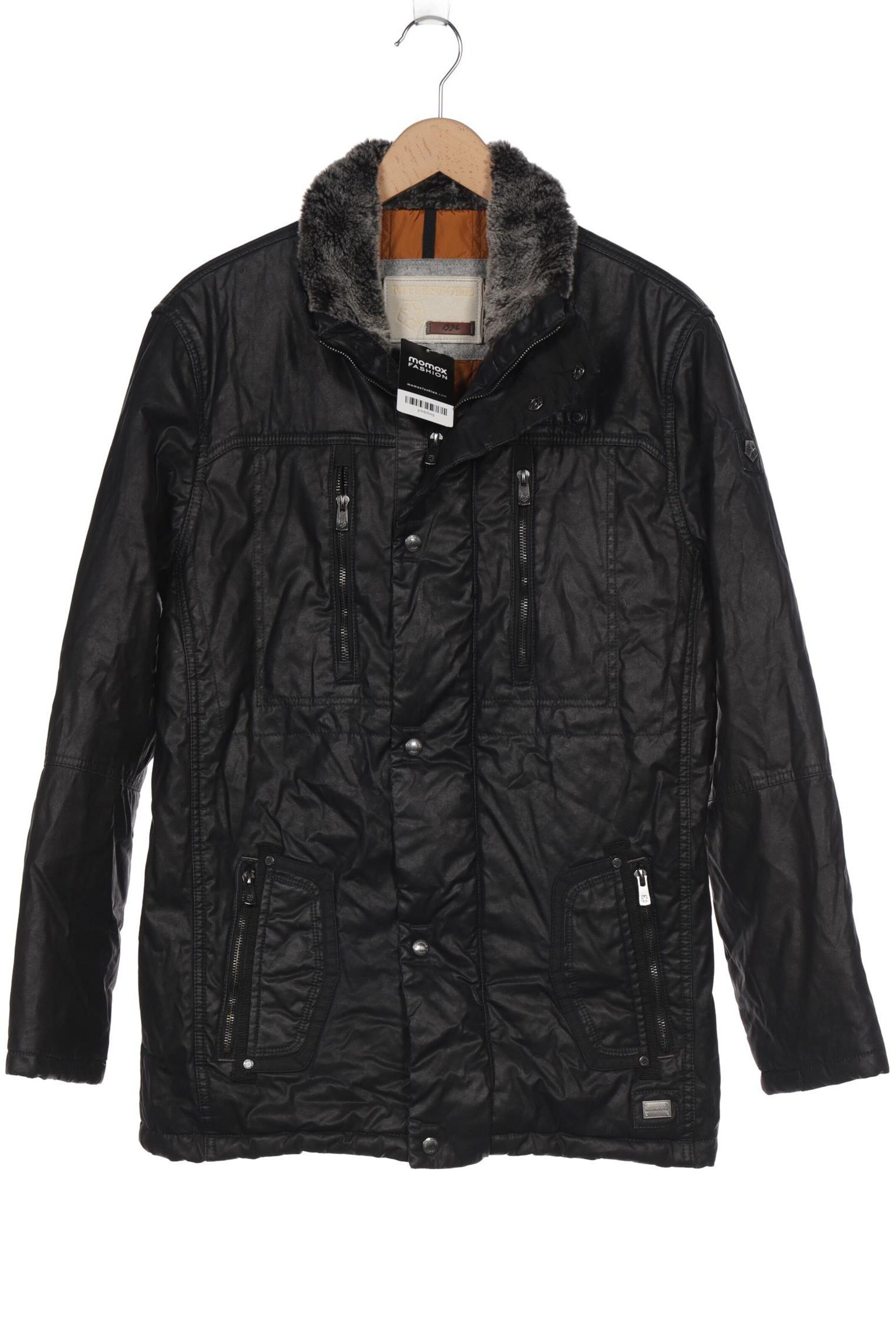 MILESTONE Jacket & Coat in M-L in Black: front