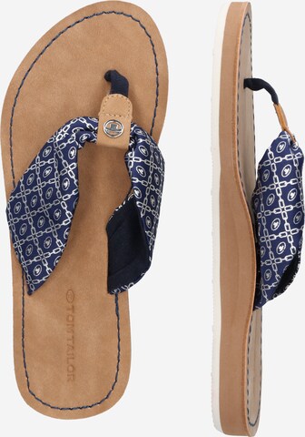 TOM TAILOR T-Bar Sandals in Blue