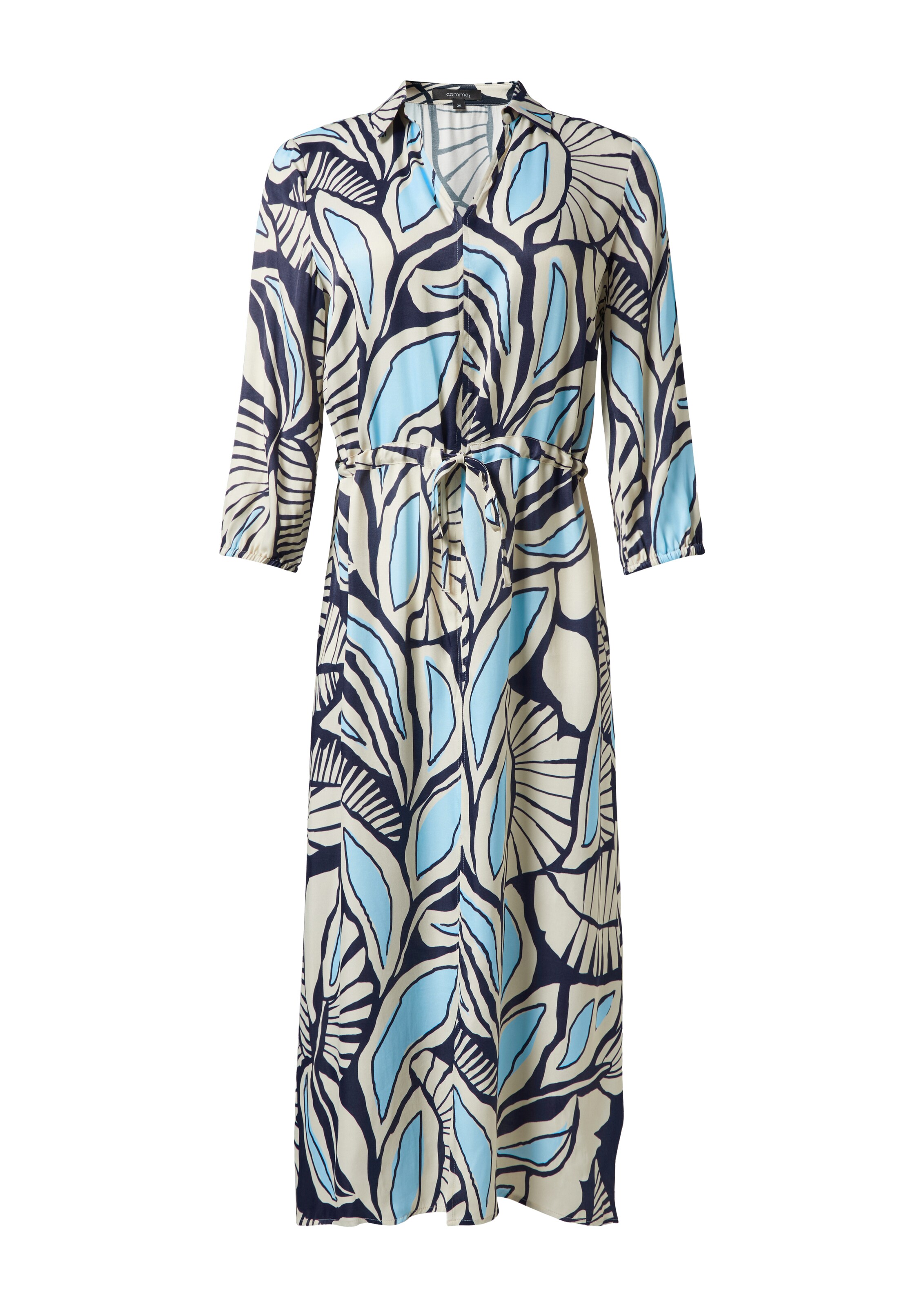 COMMA Платье-рубашка в Синий: спереди