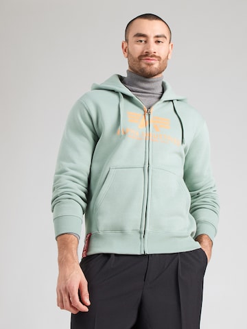 ALPHA INDUSTRIES Mikina – zelená: přední strana