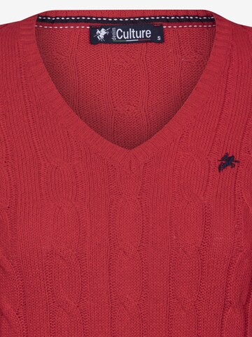 raudona DENIM CULTURE Megztinis 'Perla'