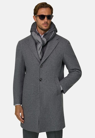 Boggi Milano Between-seasons coat in Grey: front