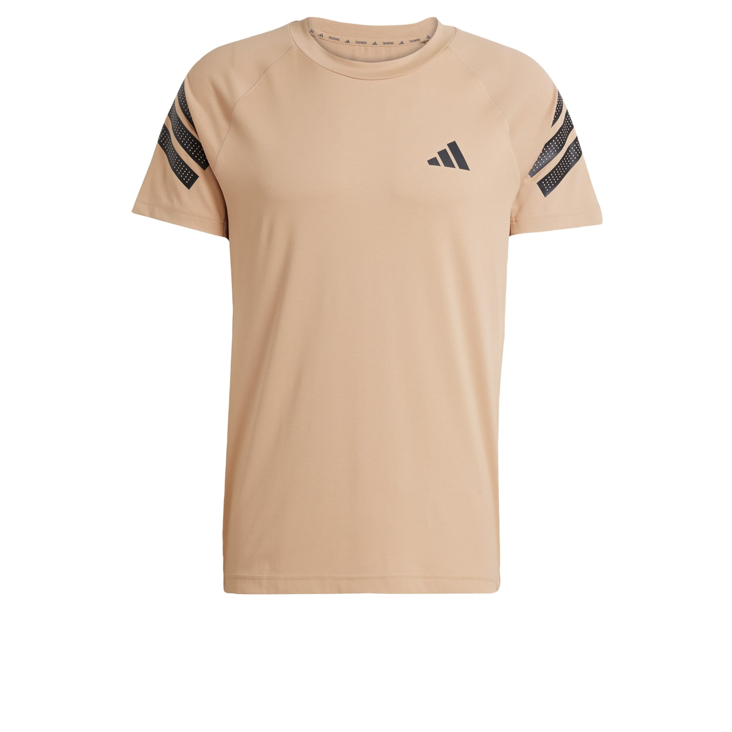 ADIDAS PERFORMANCE T-Shirt fonctionnel 'Icon 3-Stripes' en beige / noir, Vue avec produit