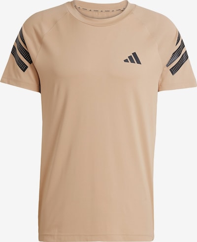 Sportiniai marškinėliai 'Icon 3-Stripes' iš ADIDAS PERFORMANCE, spalva – smėlio spalva / juoda, Prekių apžvalga