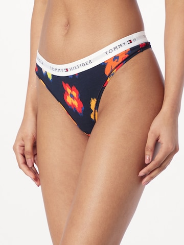 Tommy Hilfiger Underwear Thong in Blue: front