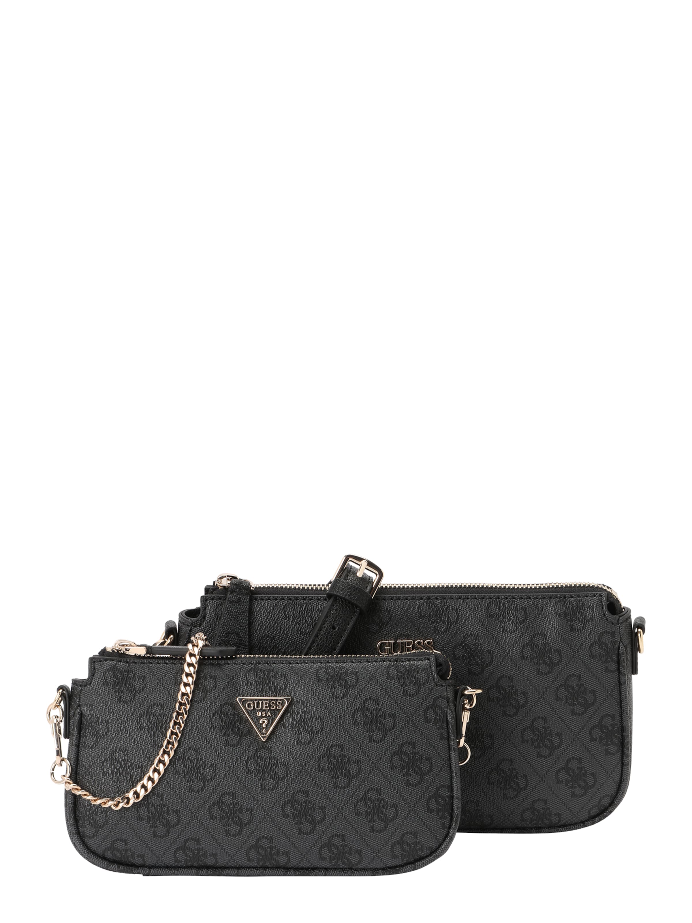 GUESS Τσάντα ώμου 'NOELLE II DBL POUCH CROSSBODY' σε γκρι