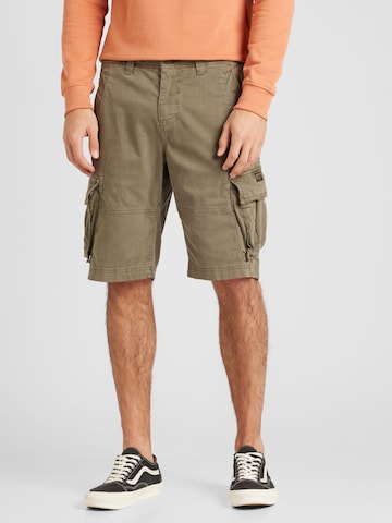 Regular Pantalon cargo Superdry en vert : devant