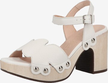 Wonders Strap Sandals in White: front