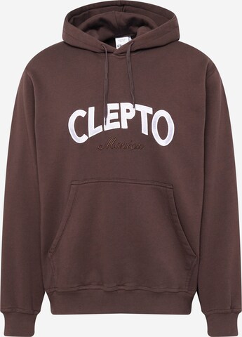 Cleptomanicx Sweatshirt in Brown: front