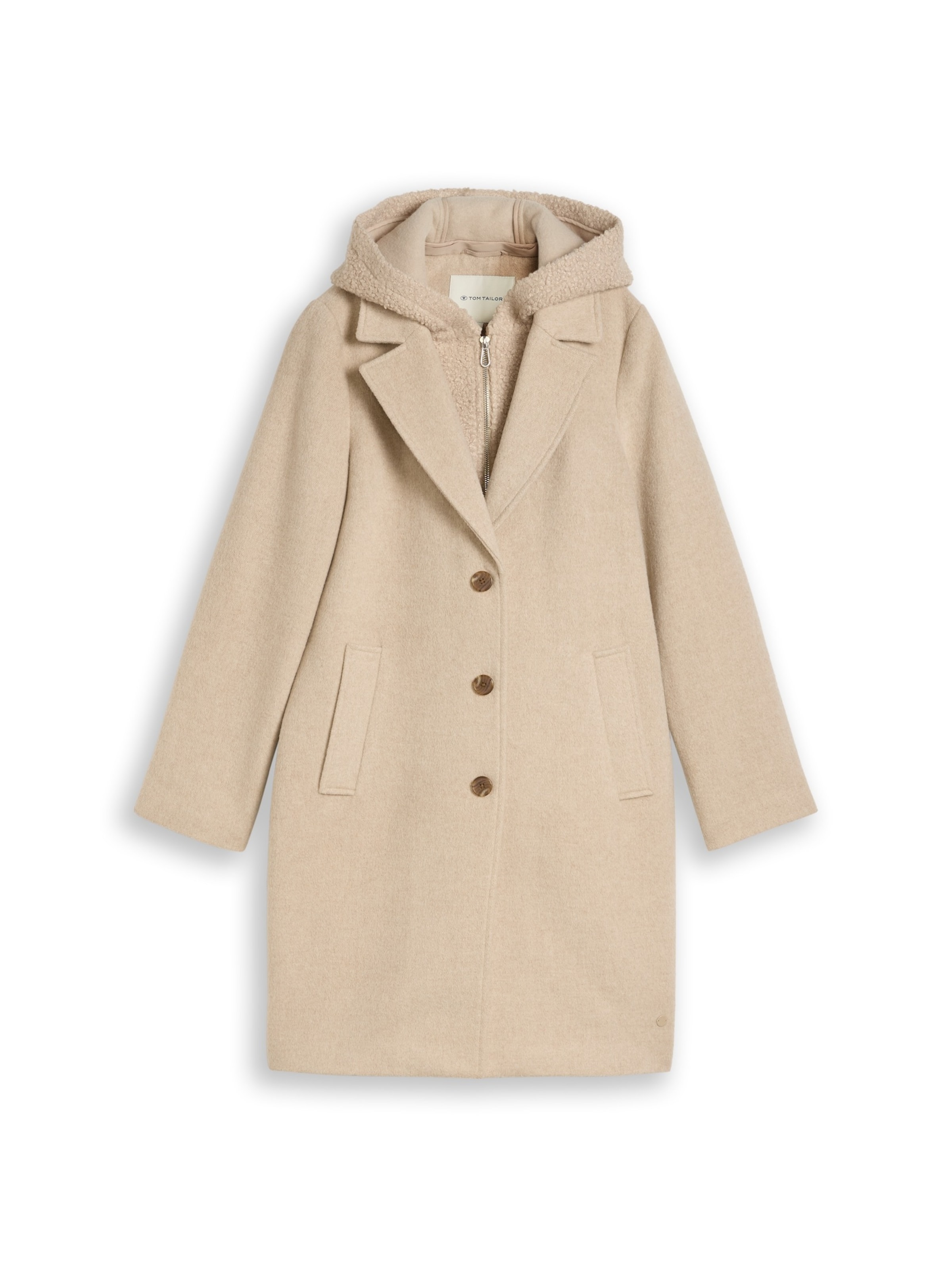 TOM TAILOR Übergangsmantel in Beige: Vorderseite
