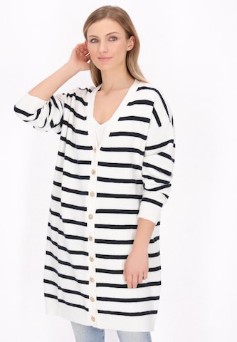 Cardigan DreiMaster Maritim en blanc : devant