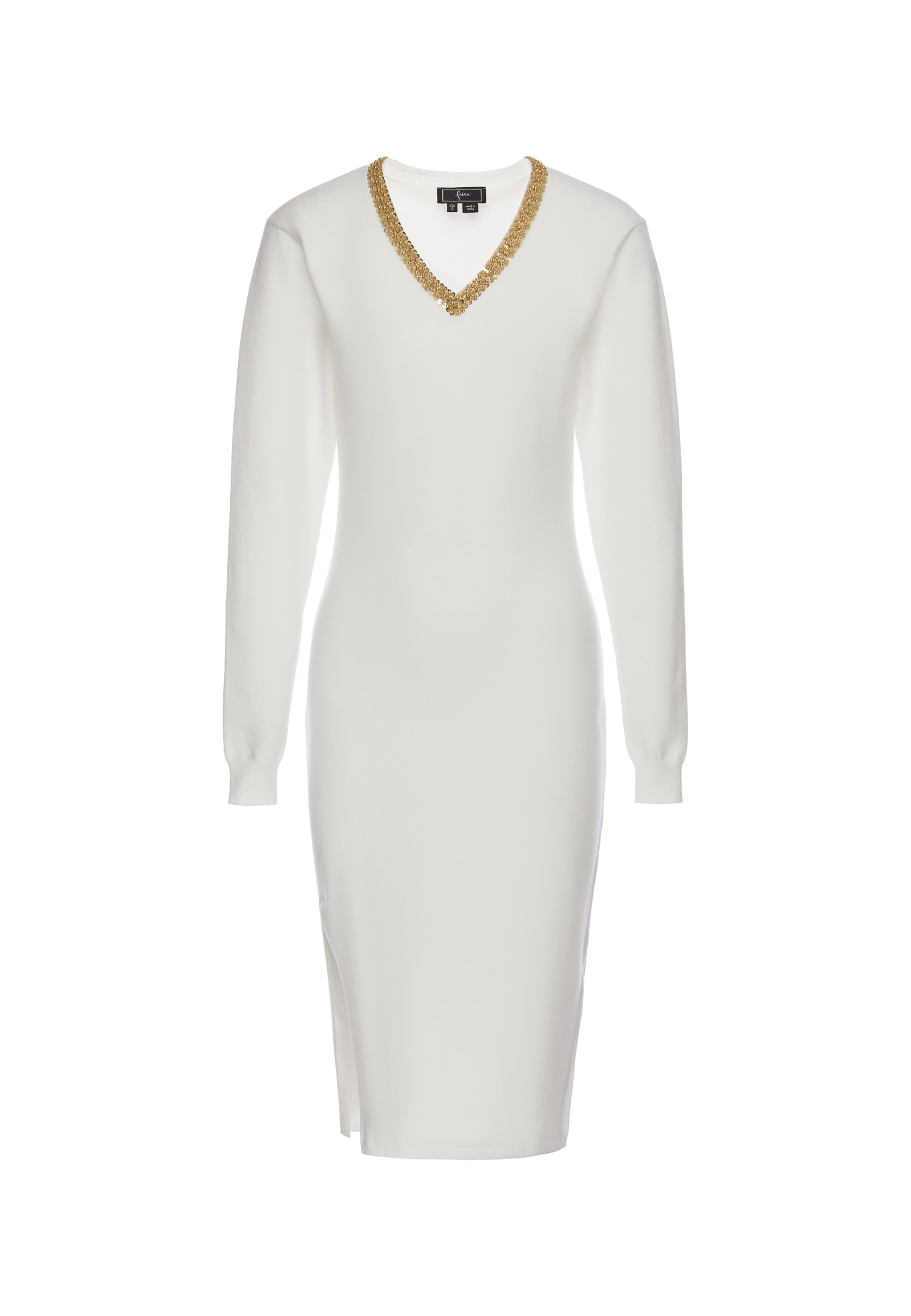 faina - Vestido en blanco: frente