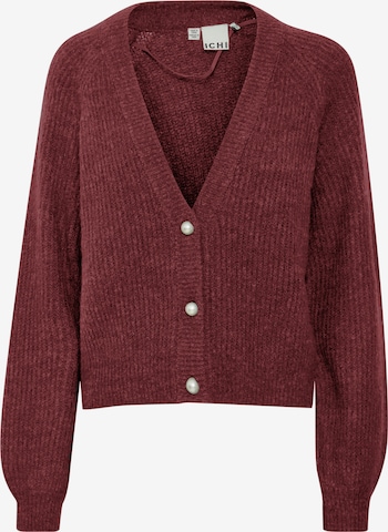 ICHI Knit Cardigan 'Marin' in Red: front