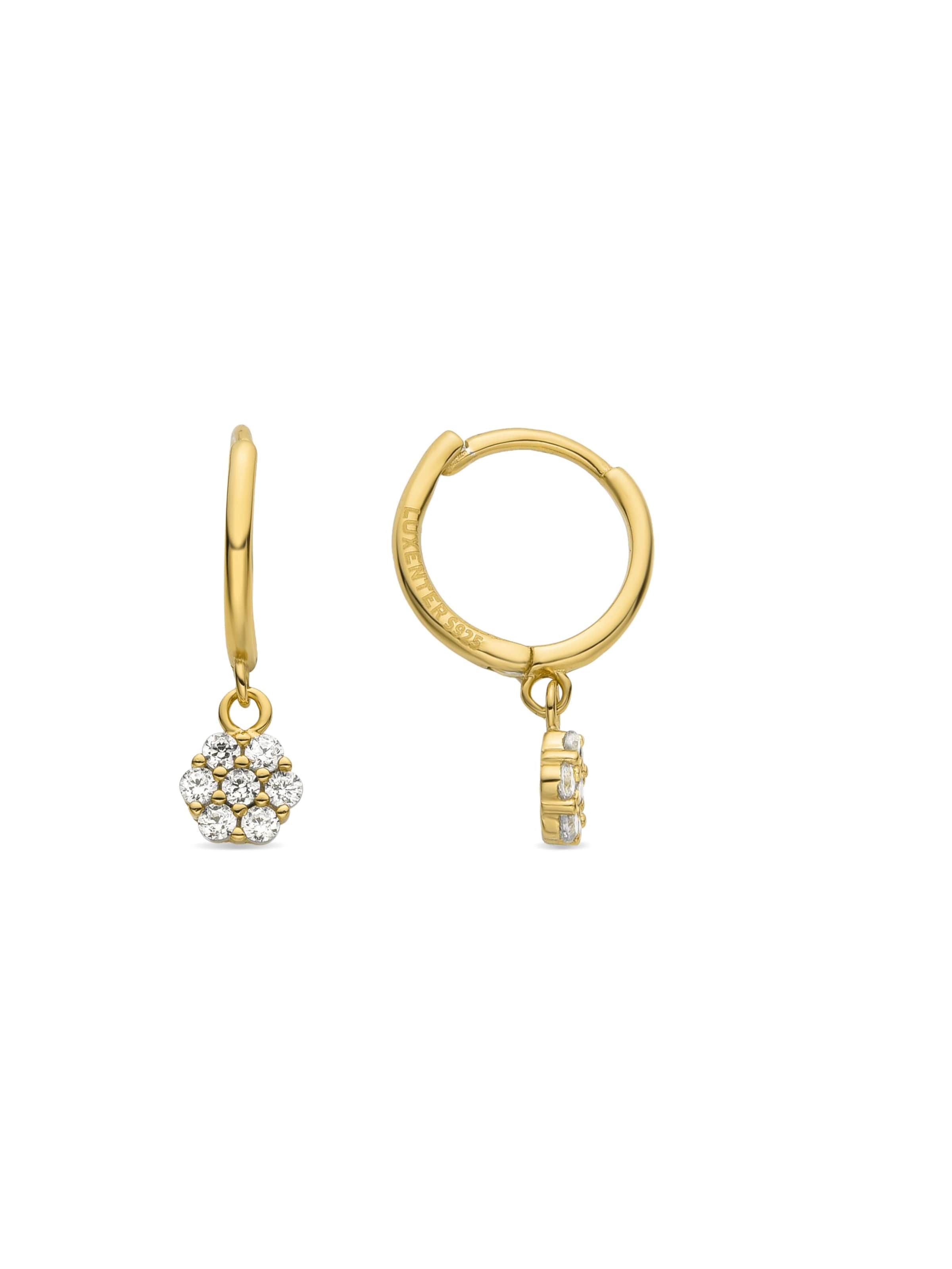 Luxenter Øreringe 'Lipyo' i hvid, Produktvisning