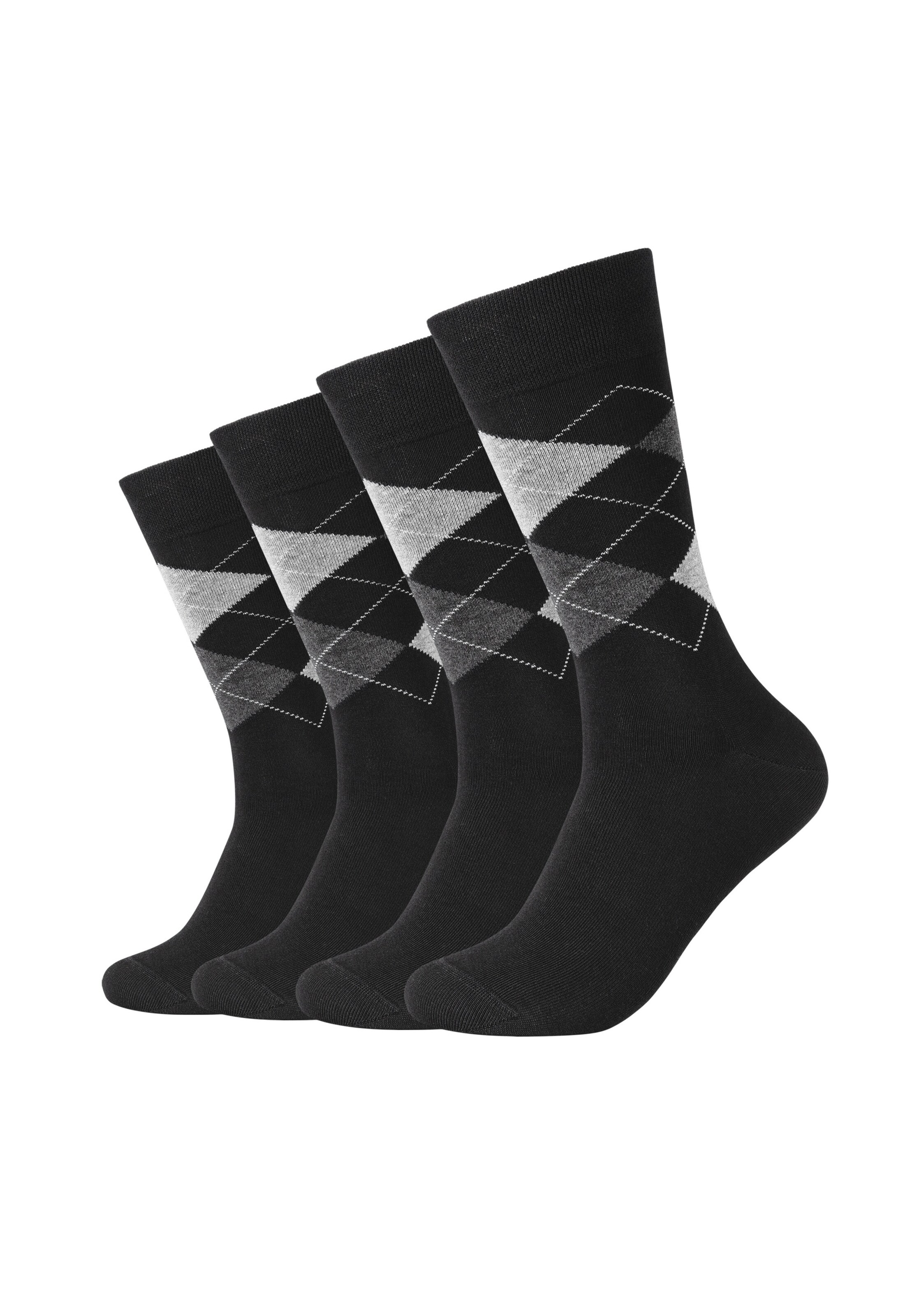 camano Socken 'Argyle' in Grau: Vorderseite