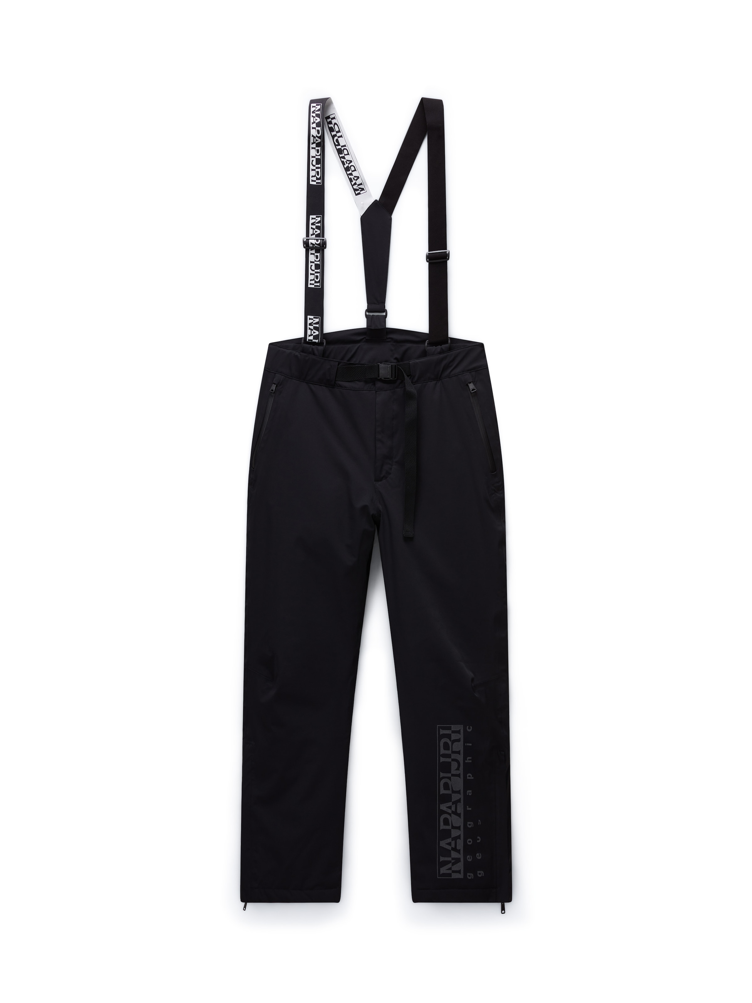 NAPAPIJRI Regular Панталон с презрамки 'N-Arver' в черно: отпред