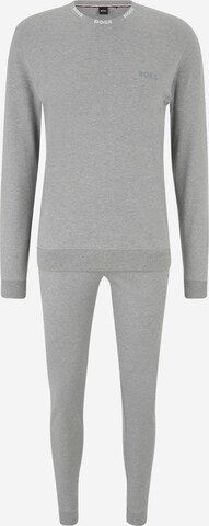 Pyjama long BOSS en gris : devant