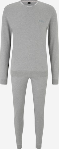 Pyjama long BOSS Orange en gris : devant