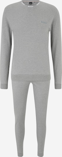 BOSS Orange Pyjama long en gris / gris basalte / blanc, Vue avec produit