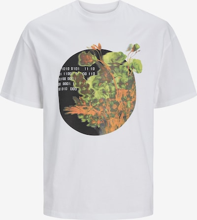 JACK & JONES Shirt in de kleur Groen / Donkeroranje / Zwart / Wit, Productweergave