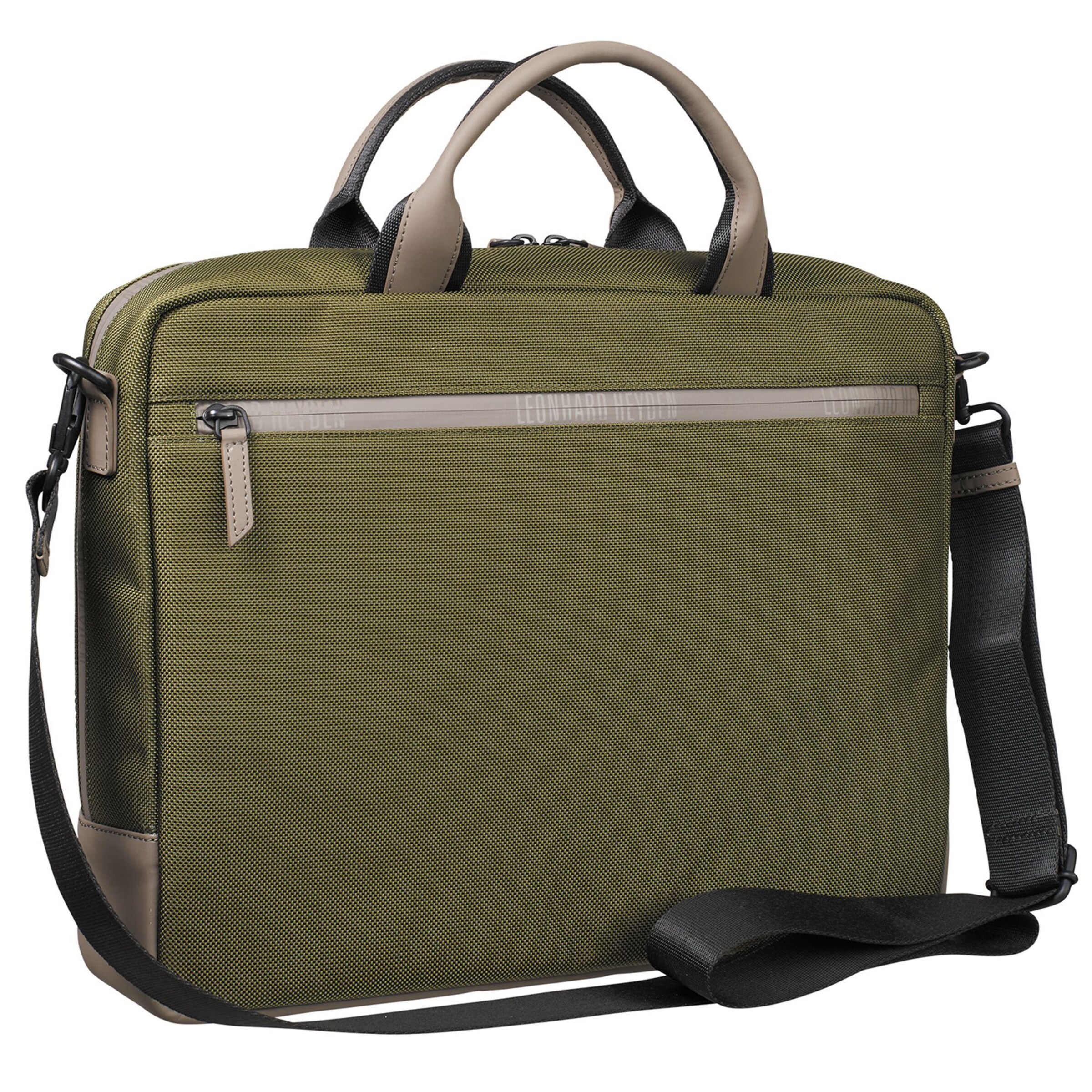 LEONHARD HEYDEN Document Bag 'Helsinki' in Green