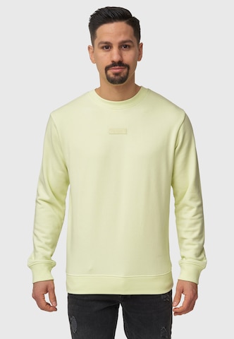 INDICODE JEANS Sweatshirt 'Baxter' in Groen: voorkant