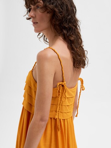 SELECTED - Vestido 'Giulia' en naranja