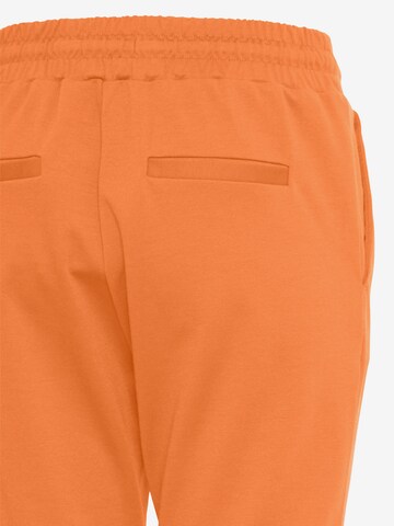 Coupe slim Pantalon 'KATE' ICHI en orange