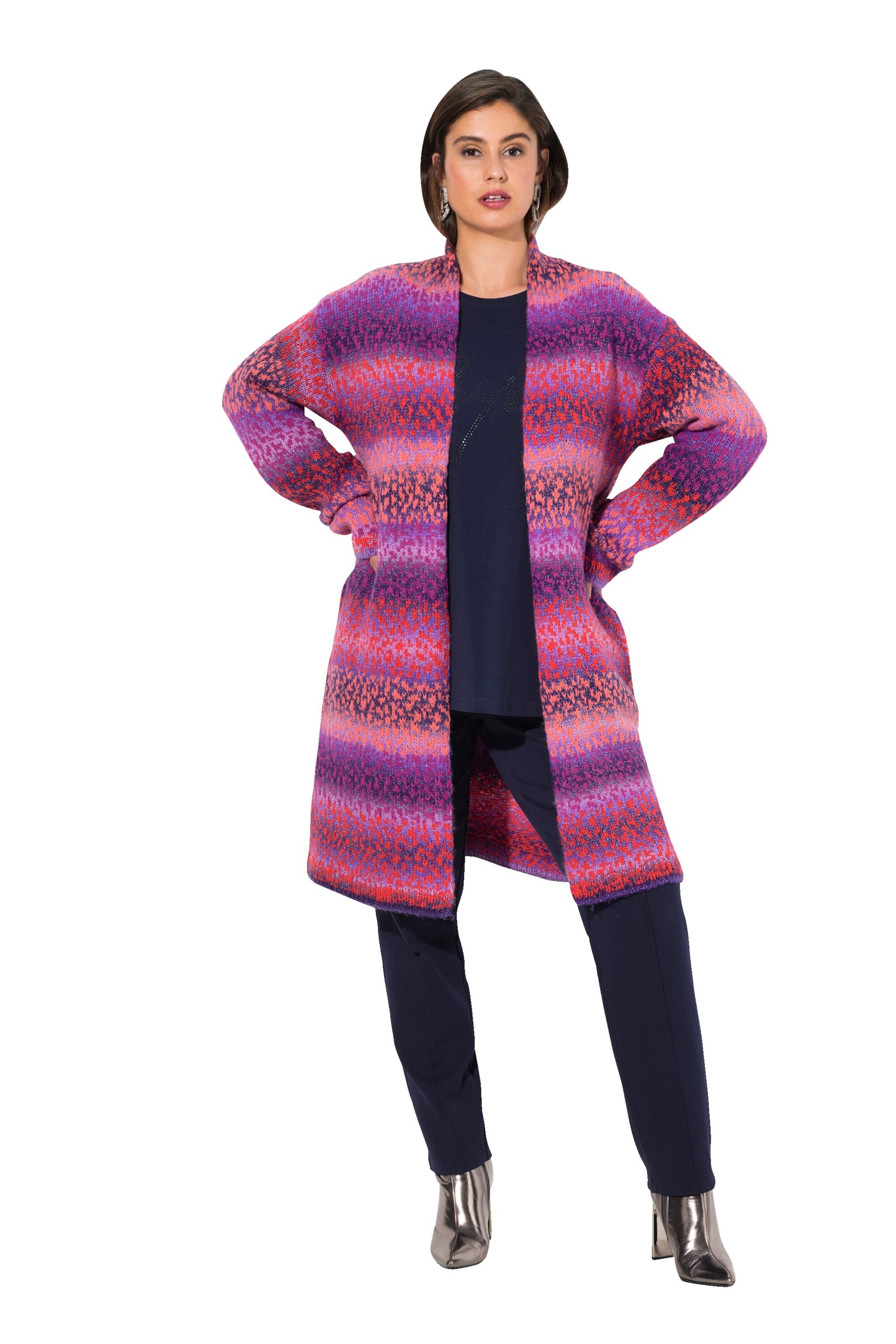 Ulla Popken Strickjacke in Lila