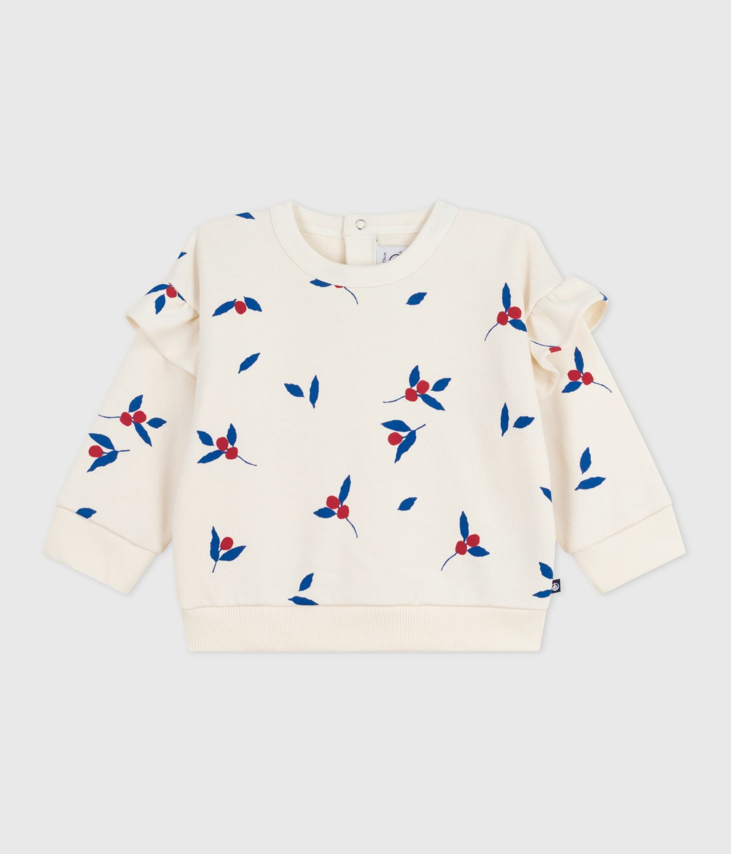 PETIT BATEAU Sweatshirt in Weiß: Vorderseite