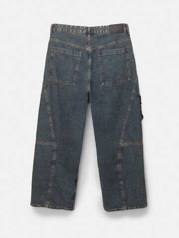 Wide leg Jeans cargo di Pull&Bear in blu