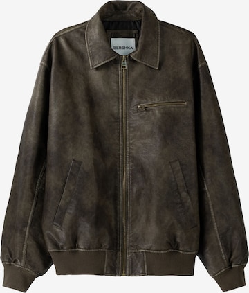 Veste mi-saison Bershka en marron : devant