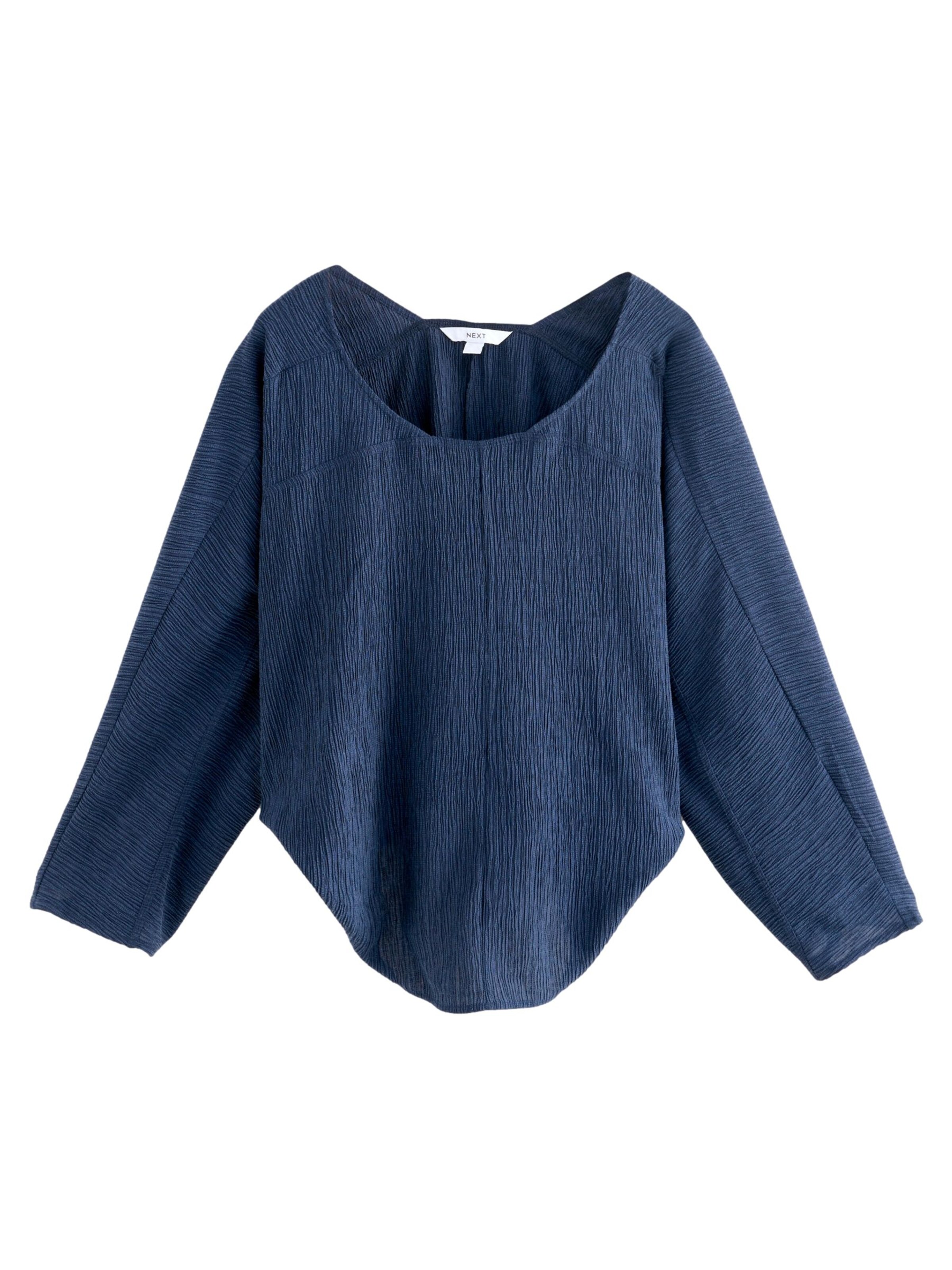 Next Blúz - kék: elől