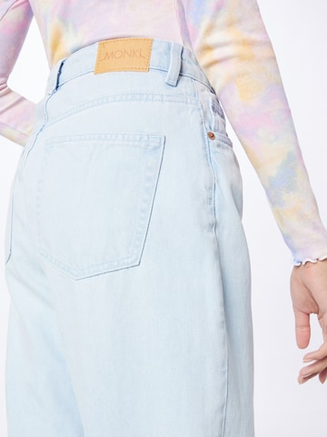 Wide leg Jeans de la Monki pe albastru