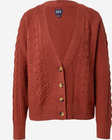 GAP Knit Cardigan in Brown: front