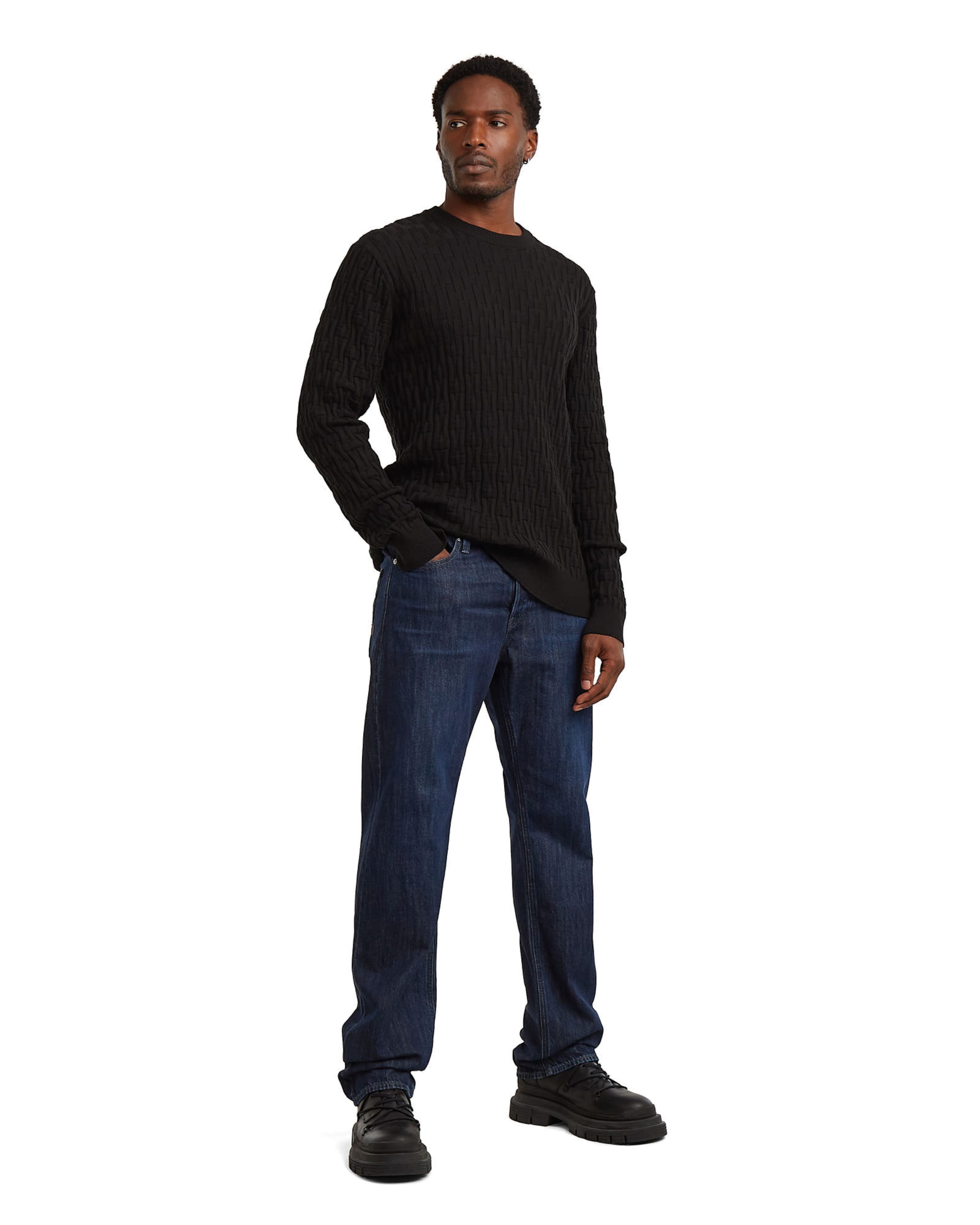 G-STAR Pullover 'Chain Structured' in Schwarz