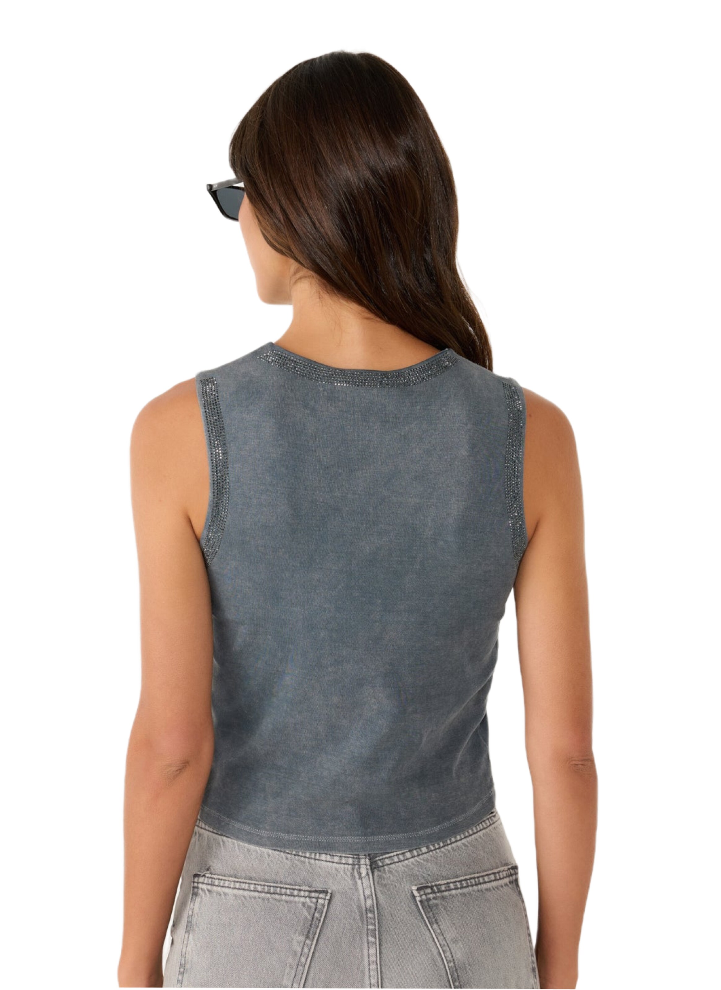 No Matter What Top in Grau