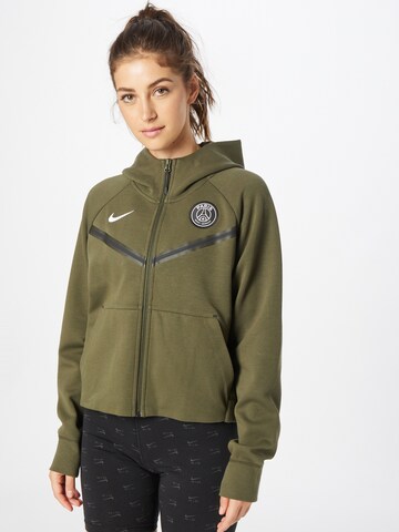 NIKE Sportsweatjacke in Grün: predná strana