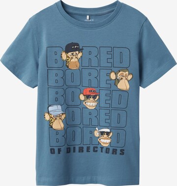 NAME IT Shirt 'Bored Ape' in Blauw: voorkant