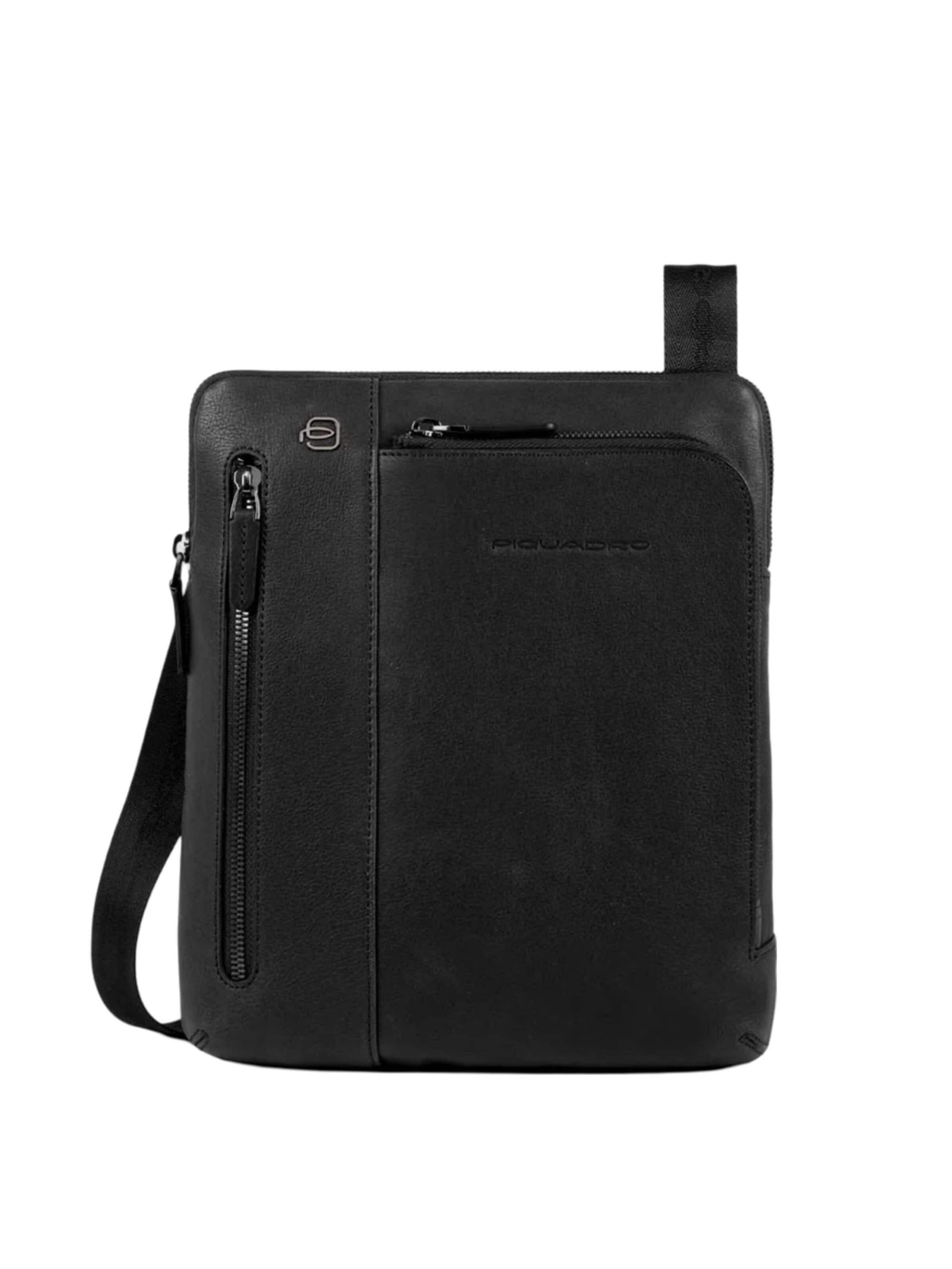 Piquadro - Bolso de hombro en negro: frente
