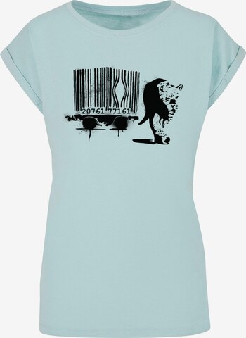 T-shirt 'Brandalised - Barcode Leopard Circle' Merchcode en bleu : devant