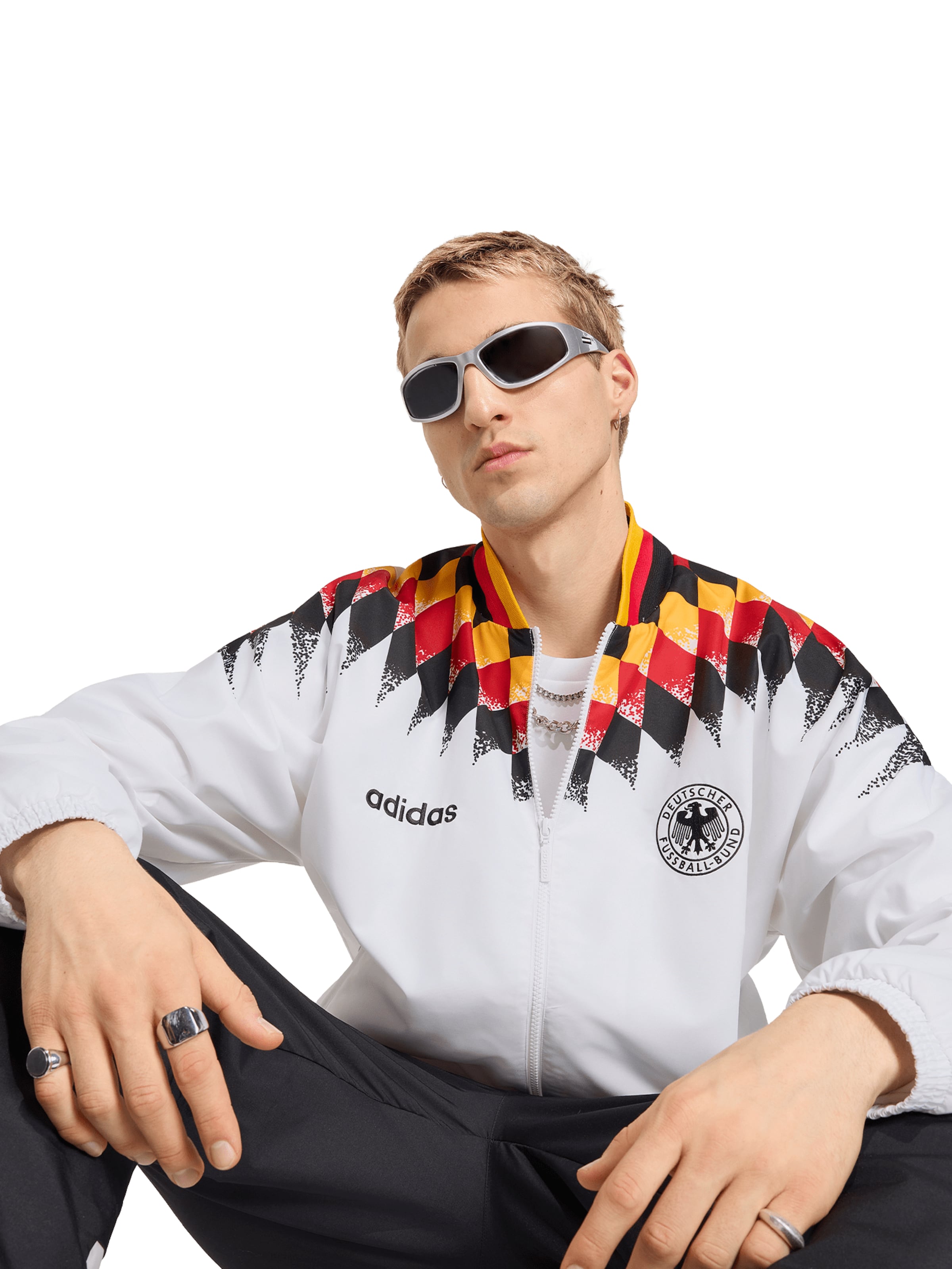 ADIDAS PERFORMANCE Athletic Jacket in White