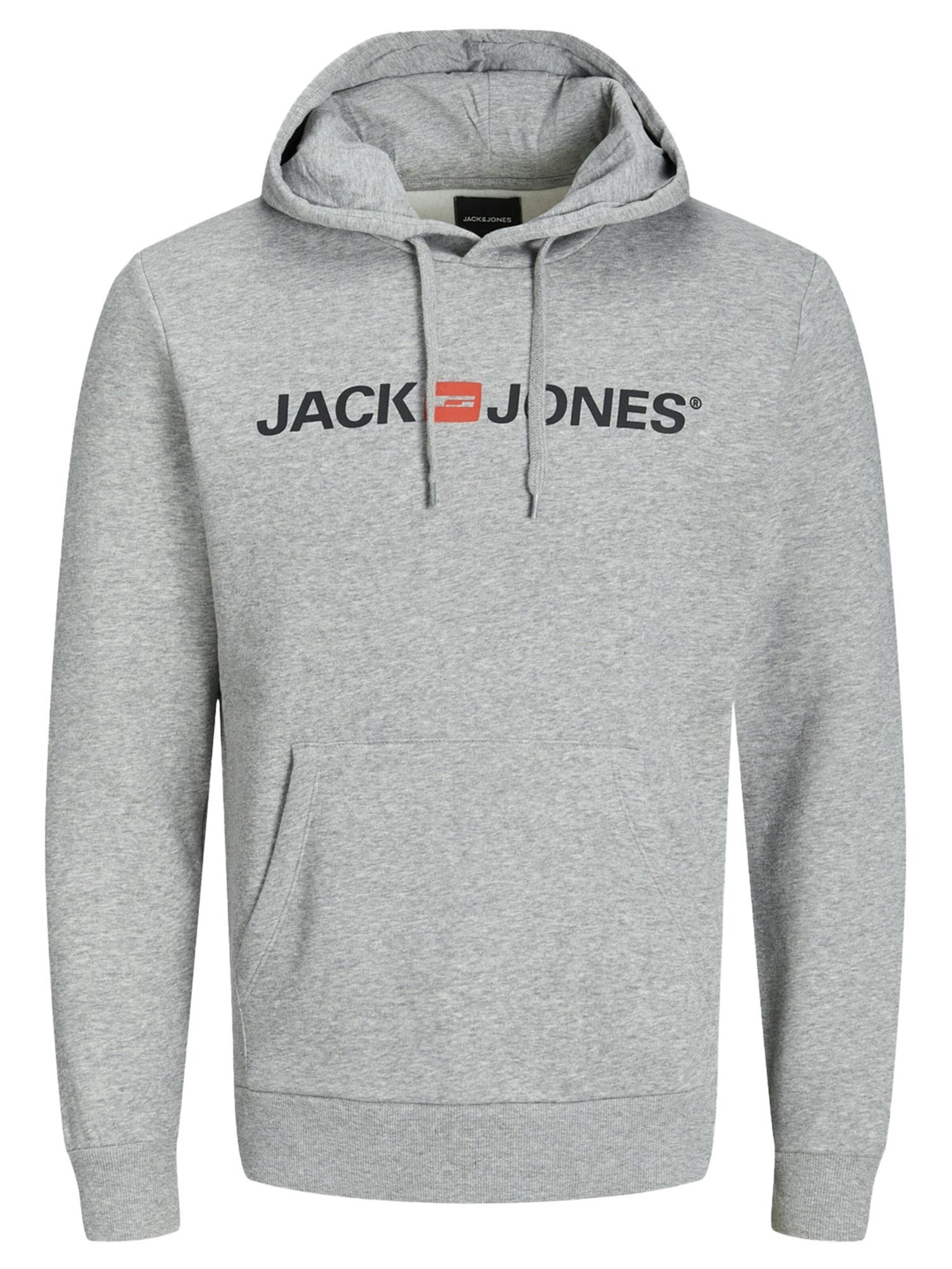 JACK & JONES Sweatshirt 'Corp' in Grey: front